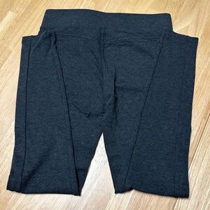 LOFT Women's Ponte Knit Pull on Pants Leggings Charcoal Gray Sz Medium Tall EUC